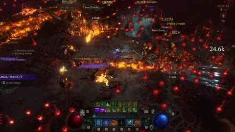 Quick Hydra Sorc w/Mana shield in chaos wave 2.4.0 PTR