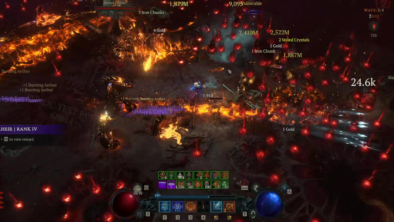 Quick Hydra Sorc w/Mana shield in chaos wave 2.4.0 PTR