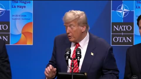 President Trump Participates in a Press Conference at NATO