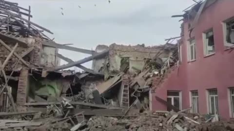 🚀💥HIMARS strike on Russian military hub ("hospital") in Korenevo, Kursk region.