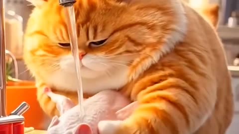 Cat funny video Cat funny moments cat AI animeted video #cat #adoptcat #mycat #comedy #cartoon