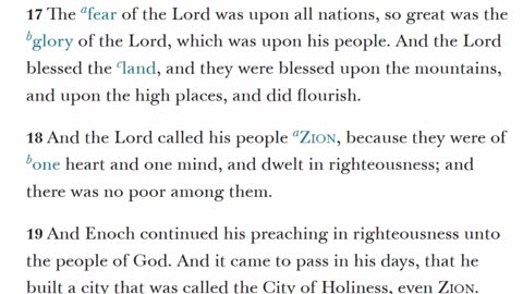 God's Priesthood and Abundance - No Poor Among Them - Moses 7 vs 16-20