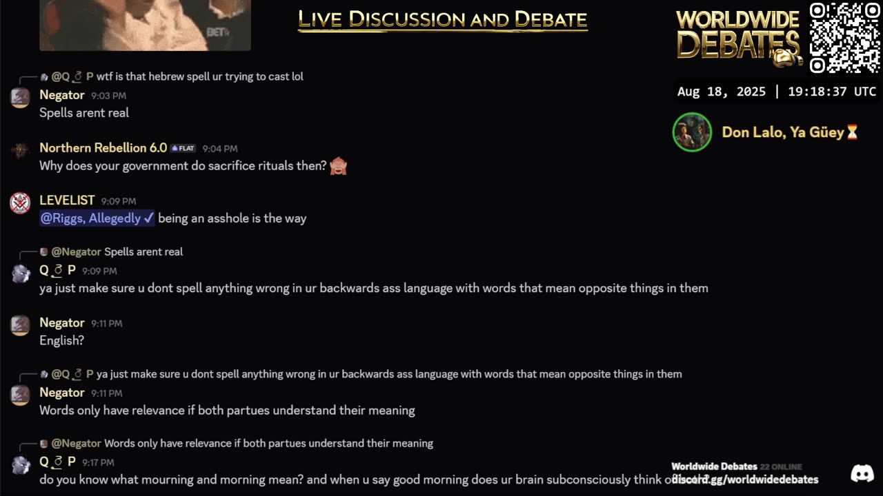 0025 - Worldwide Debates LIVE - YouTube/Rumble/Twitch/Kick