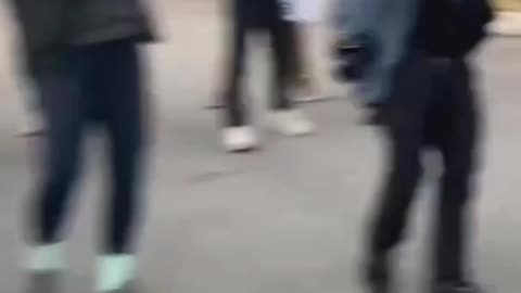 The congressional candidate, Kat Abughazaleh, was thrown to the ground by an agent