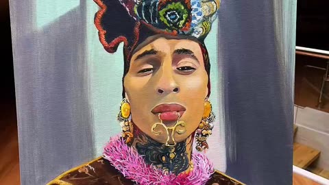 Vogue Model. Oil painting on canvas.