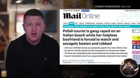 Muslim Migrant THREATENS To K_LL Tommy Robinson, Then Gets KNOCKED Out Cold!