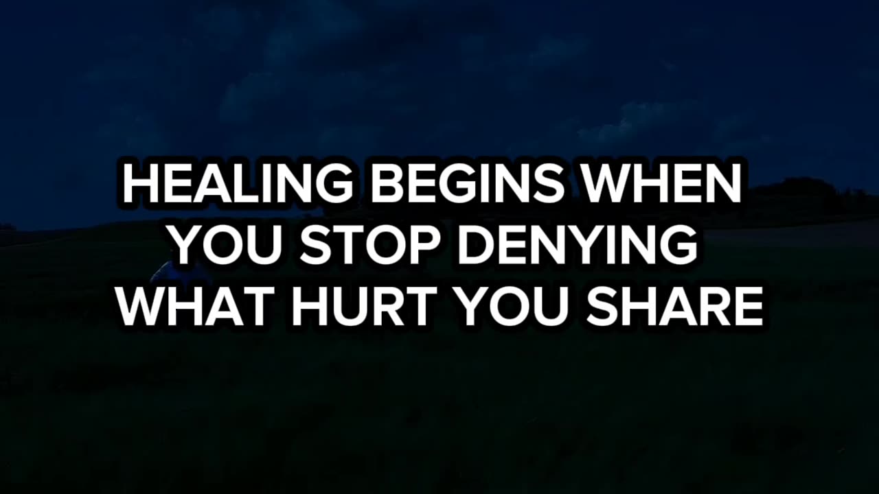 Time helps, but truth heals.