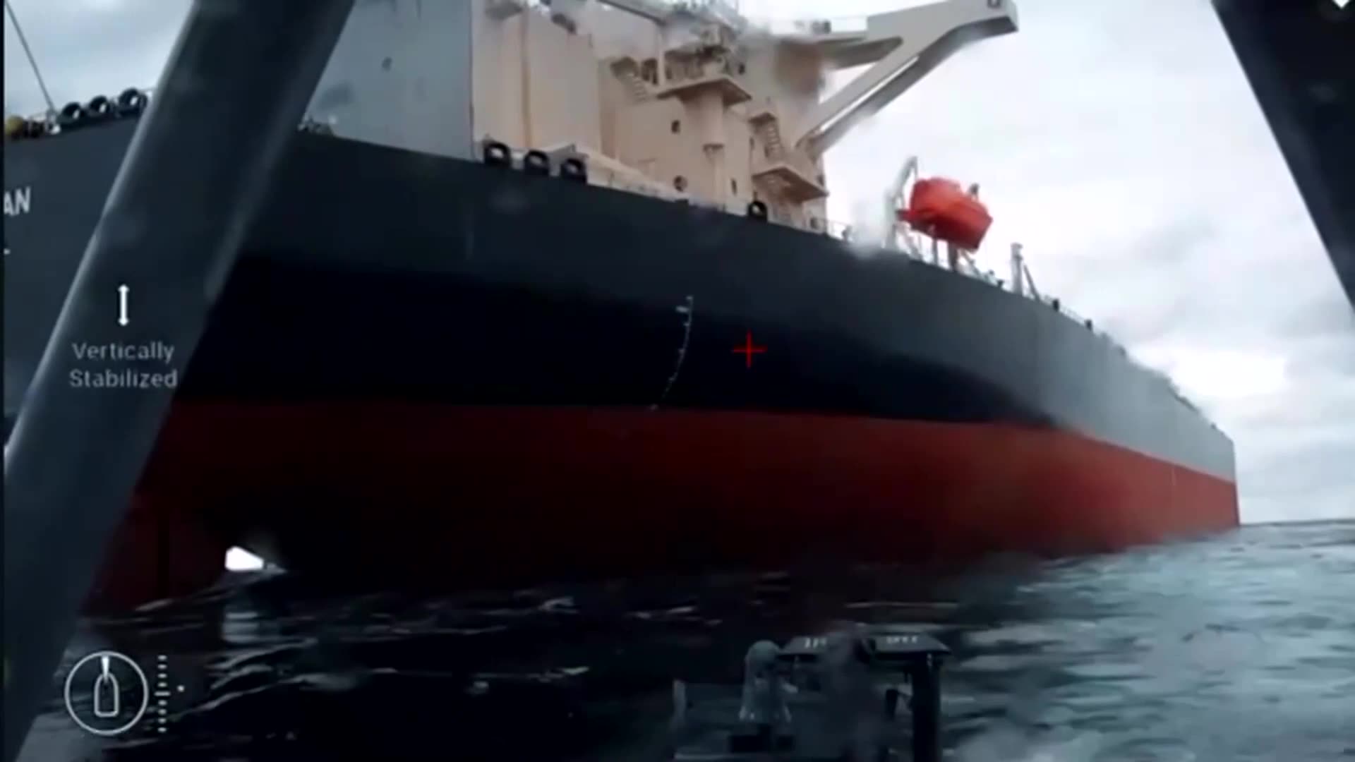 Ukrainian video shows drone strike on Russian shadow fleet tanker