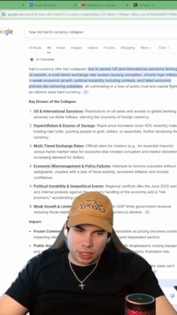 US causes hyperinflation in Iran, leading to civil war