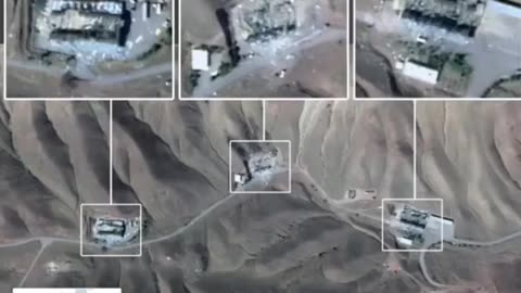 Iranian missile bases in Tabriz in northern Iran after treatment by the Israeli Air Force.