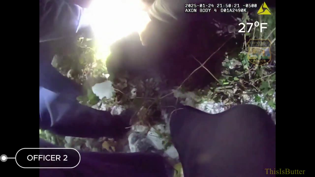 Police body camera footage shows winter water rescue in Virginia Beach