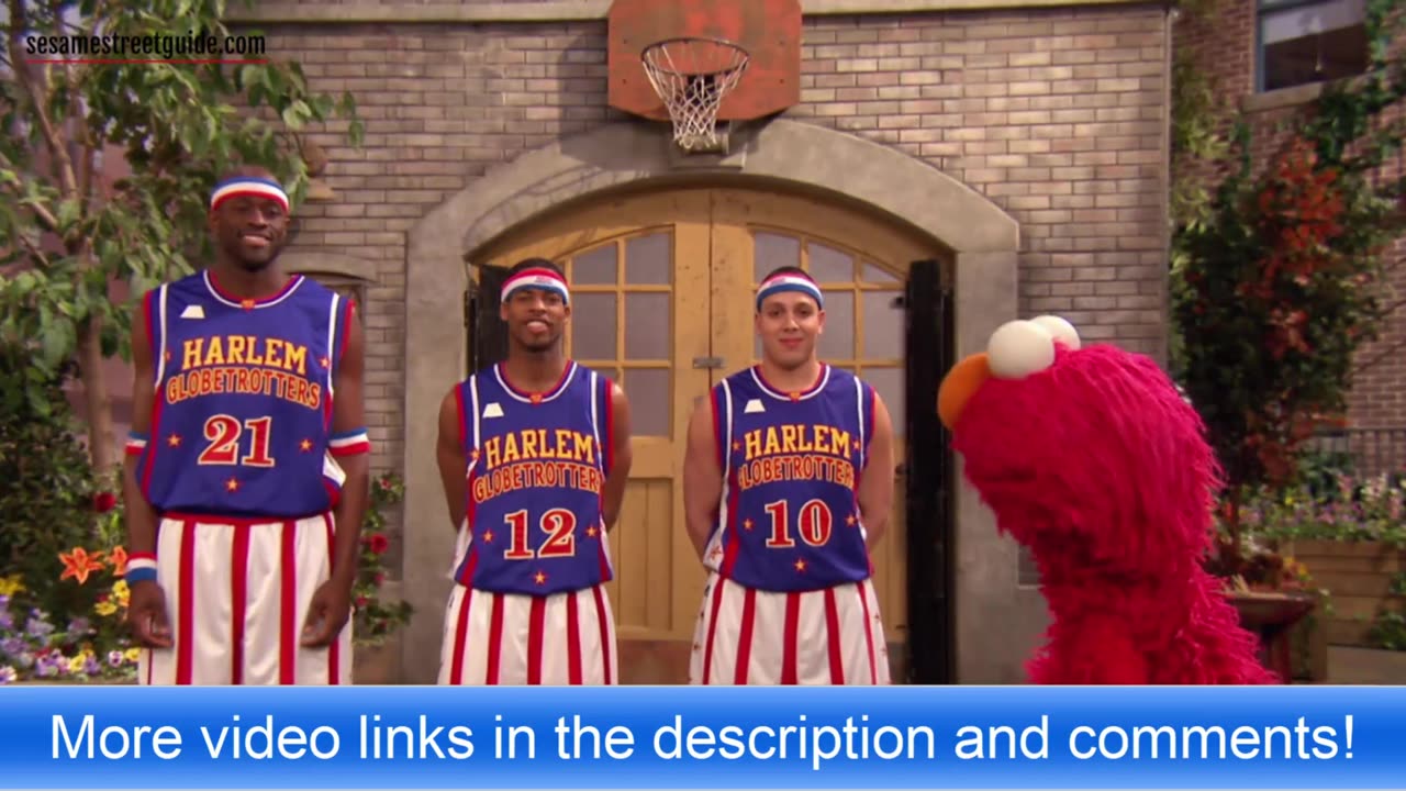 Elmo and the Harlem Globetrotters show the number 3 Sesame Street Episode 4266