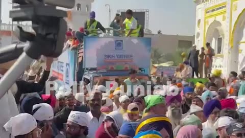 ਧੰਨ ਧੰਨ ਸਾਹਿਬ ਸ੍ਰੀ ਗੁਰੂ ਨਾਨਕ ਦੇਵ ਜੀ ਦੇ 556ਵੇਂ ਅਵਤਾਰ ਦਿਹਾੜੇ ਤੇ ਨਨਕਾਣਾ ਸਾਹਿਬ ਵਿਖੇ ਨਗਰ ਕੀਰਤਨ ਦੀ ਇਕ ਝੱਲਕ