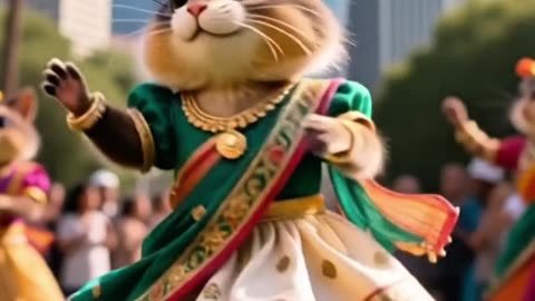 Funny cat dance