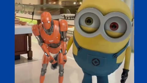 robot and minion 😄🤖️