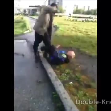 Little Kid Abusing This Homeless Russian Man LITERALLY Gets His Butt Kicked 7 Times!!!