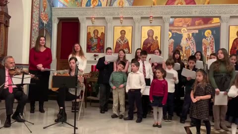 ERETICII ECUMENISTI de la Nebiserica Greaca Sv. Nicolae SUA,VIOARA,CHITARA canta ZEULUI DRAC CRACIUN