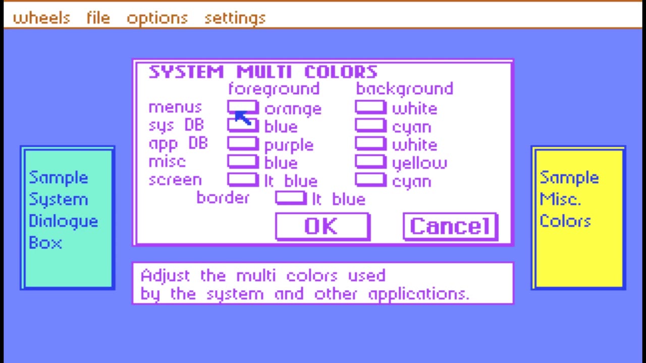 Wheels (commodore 128 ((128kb ram)) full HD graphic operation system