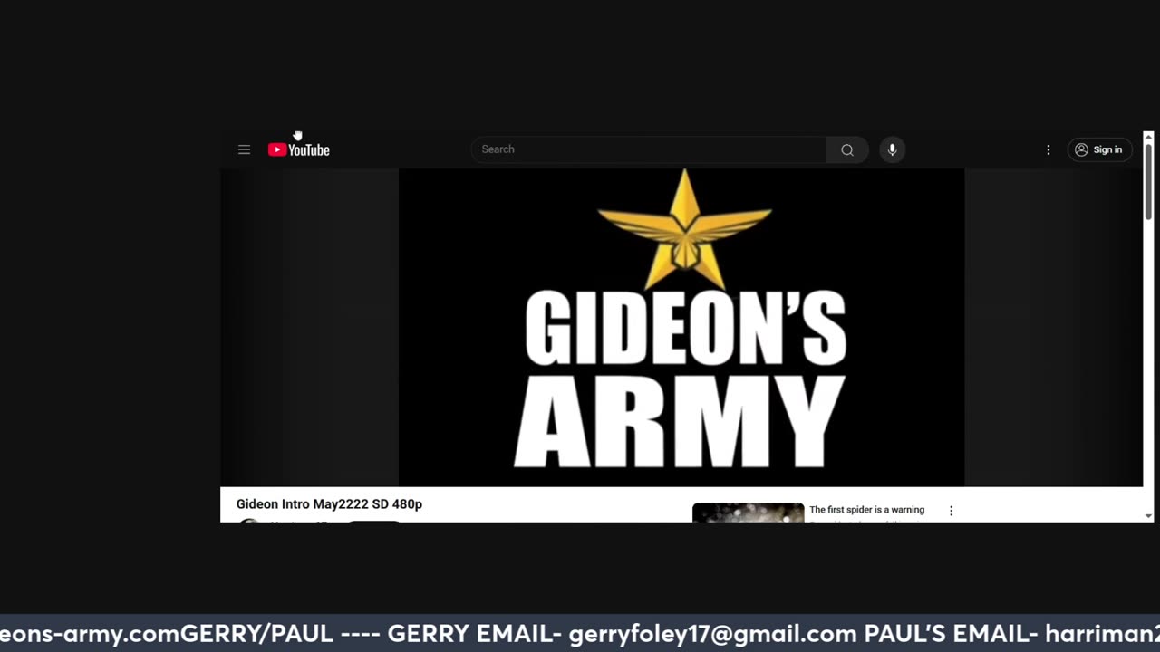 GIDEONS ARMY 5/20/25 @ 930AM EST TUESDAY