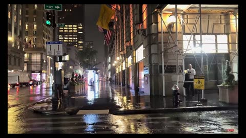 New York City Rain Walk – Thunder & Lightning Storm for Sleep and Relaxation