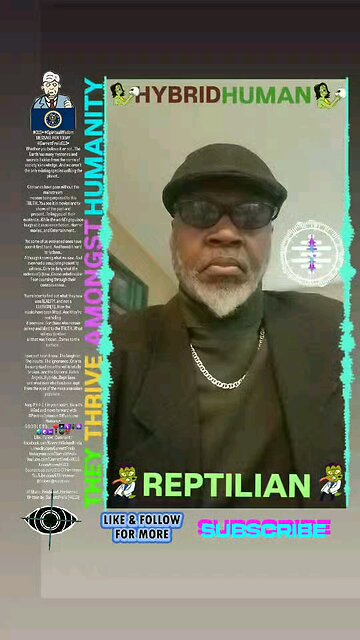 ▪︎HYBRID HUMAN AND REPTILIAN/THEY THRIVE AMONGST HUMANITY▪︎
