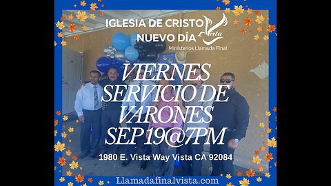 🙏 «Servicio de varones» 🙏✝️ Siervo: Camilo López ✝️