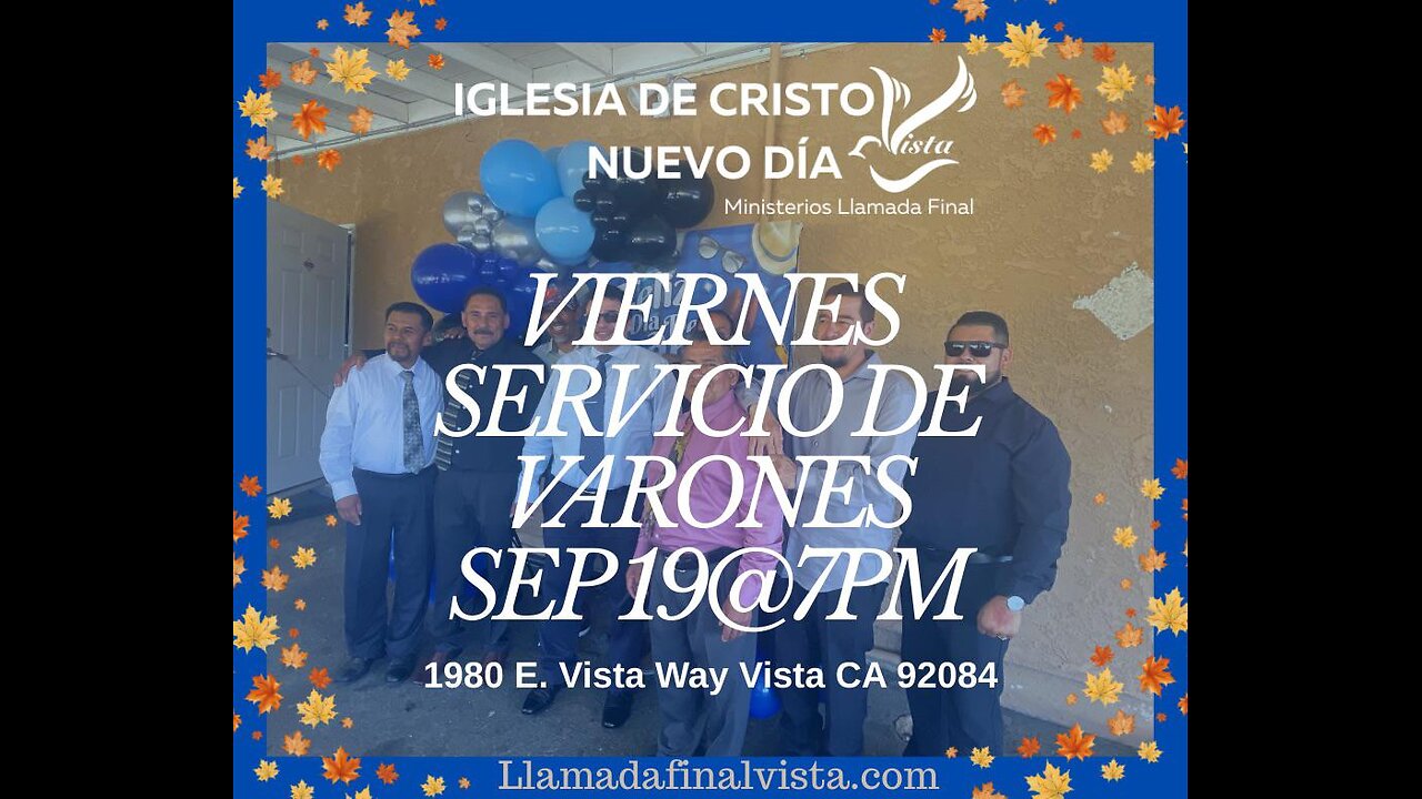 🙏 «Servicio de varones» 🙏✝️ Siervo: Camilo López ✝️