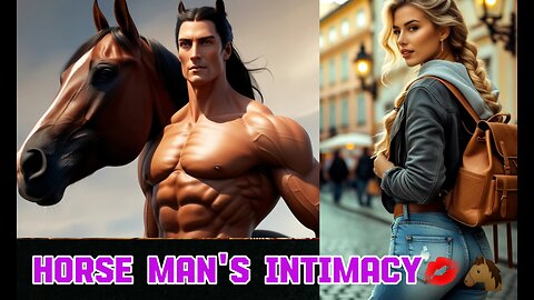 Blonde Women's Intimacy with Horse 🐴 
