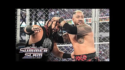 Solo Sikoa vs. Jacob Fatu United States Title Steel Cage Match SummerSlam 2025 highlights - WWE