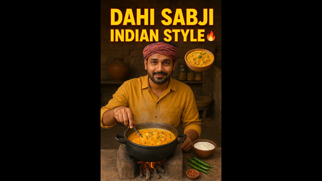 "Indian Style Dahi Sabji Recipe | Traditional Village Cooking"