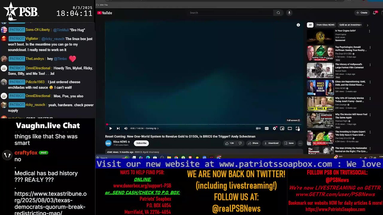 2025-08-03 18:00 EDT - Mykle Show