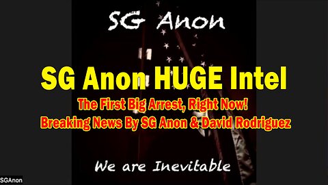 SG Anon HUGE Intel: "The First Big Arrest, Right Now! Breaking News By SG Anon & David Rodriguez"