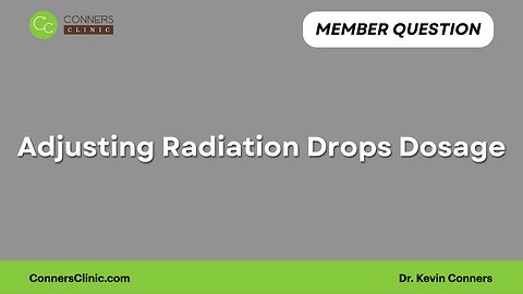 Adjusting Radiation Drops Dosage