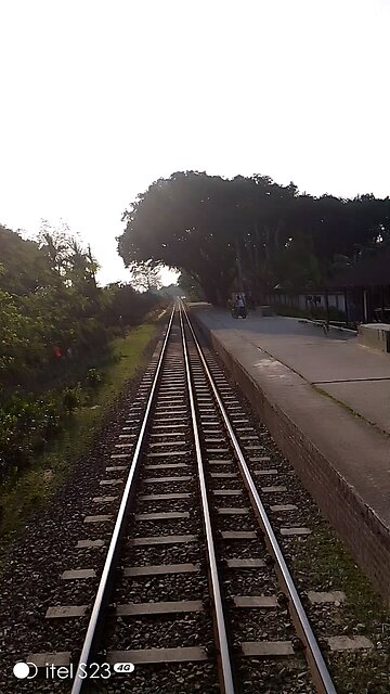 Back View Of A Train