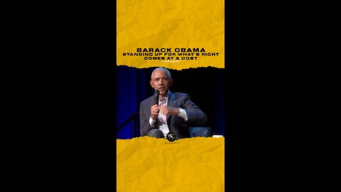@barackobama Standing up for what’s right comes at a cost
