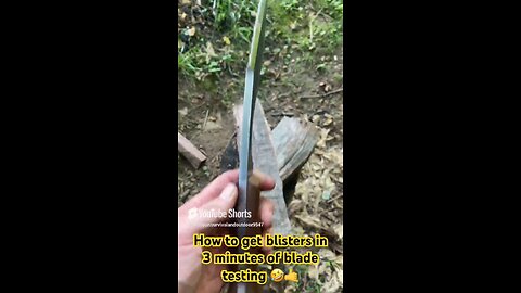 Knife testing blisters