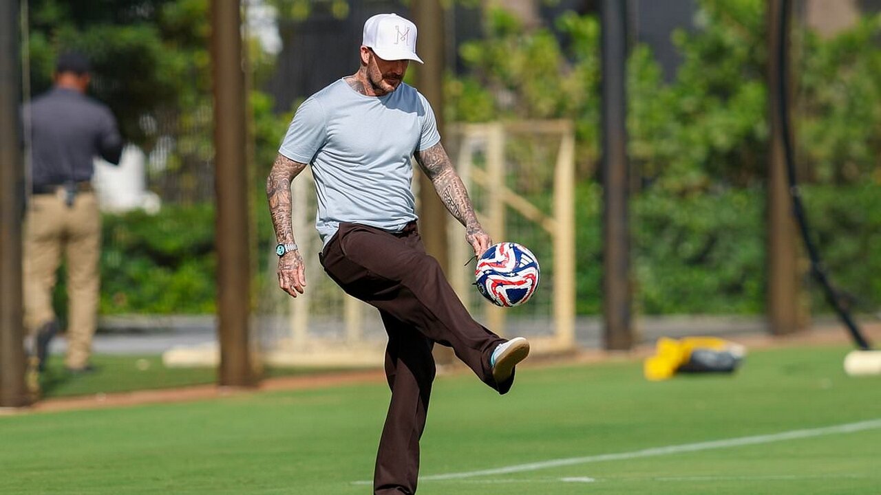 David Beckham Surprises Inter Miami Training With Lionel Messi Ahead of Club World Cup Clash