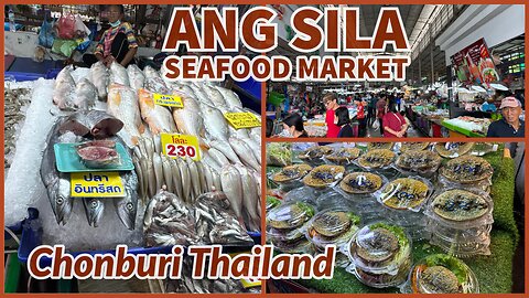 Ang Sila Seafood Market - Great Local Fresh Market - Chonburi Thailand 2025