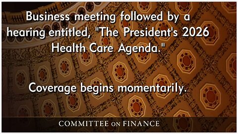 Senate Finance Cmte Hearing: Pres Trump 2026 Health Care Agenda, HHS Sec RFK Jr