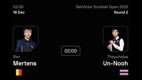 🔴 ถ่ายทอดสดสนุกเกอร์ 🇹🇭 เอฟวัน VS เบน เมอร์เทนส์ 🇧🇪 ศึก สก็อตติช โอเพ่น