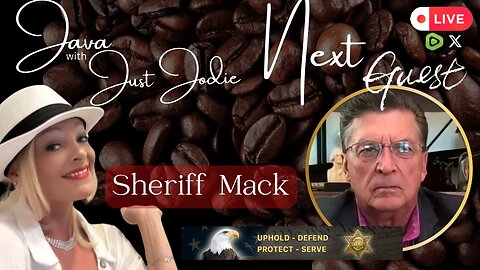 Live 1pm est on Tuesday! Just Jodie Featuring Sheriff Mack!