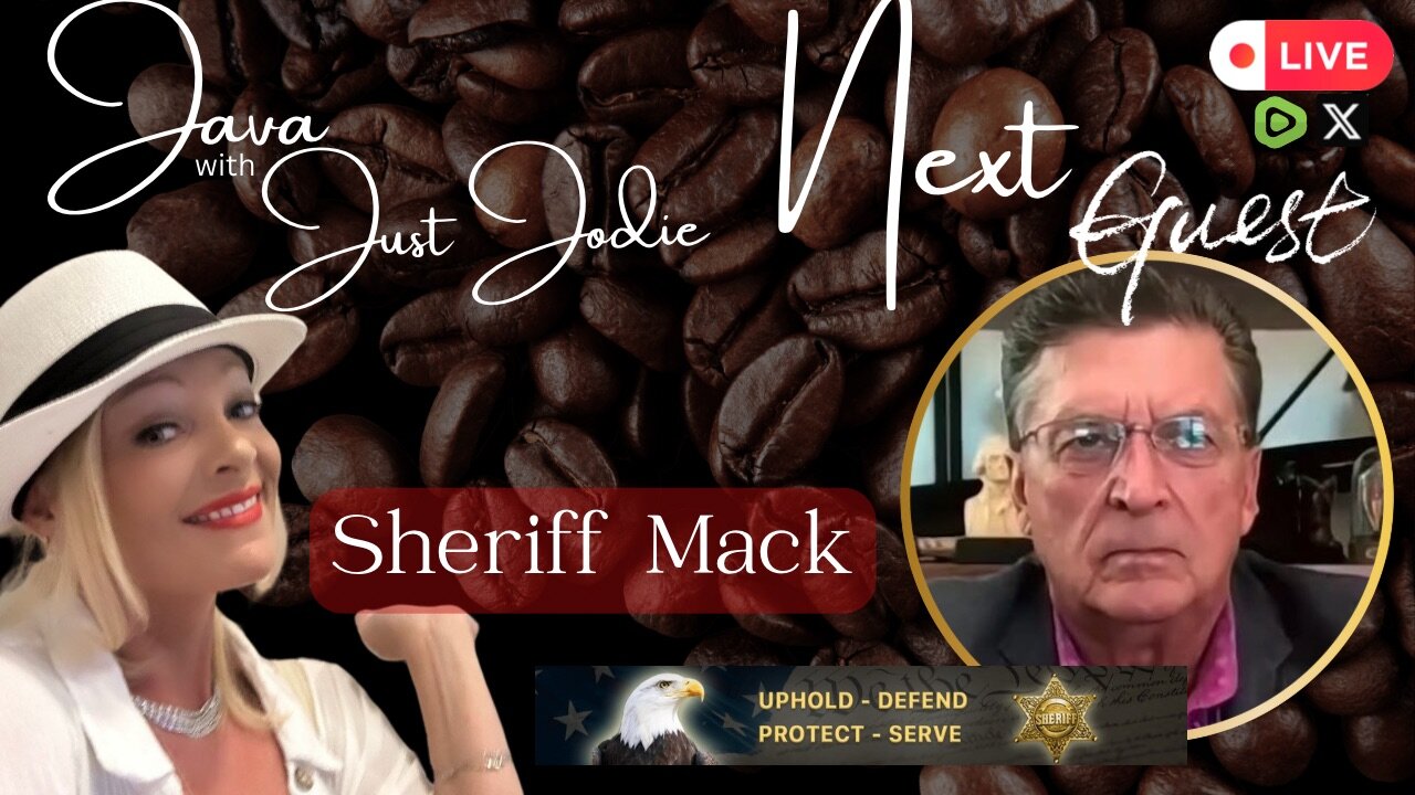 Live 1pm est on Tuesday! Just Jodie Featuring Sheriff Mack!