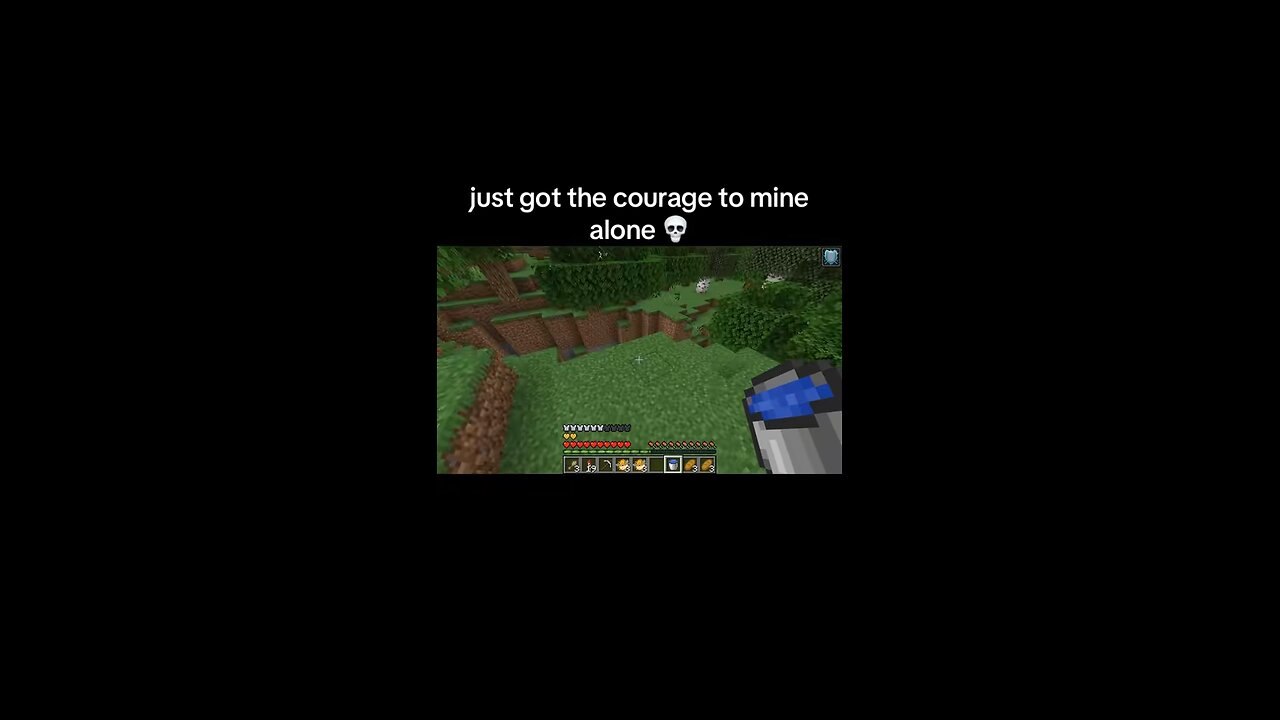 Just got the courage to mine alone 💀