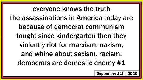 everyone knows the truth - the democrats are domestic enemy #1