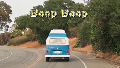 Portrait Format Beep Beep (1959) – The Playmates Vintage Volkswagen Beetle Motion Video