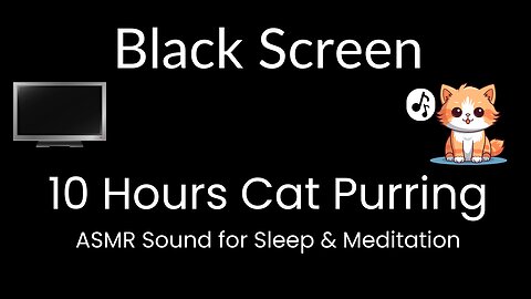 10 Hours of Cat Purring – ASMR for Deep Sleep & Relaxation | Black Screen