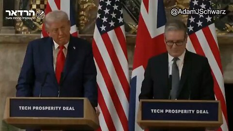 Trump stands with Israel. UK trip. Sep 2025