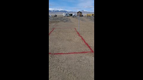 Walipini greenhouse marked out and ready to dig