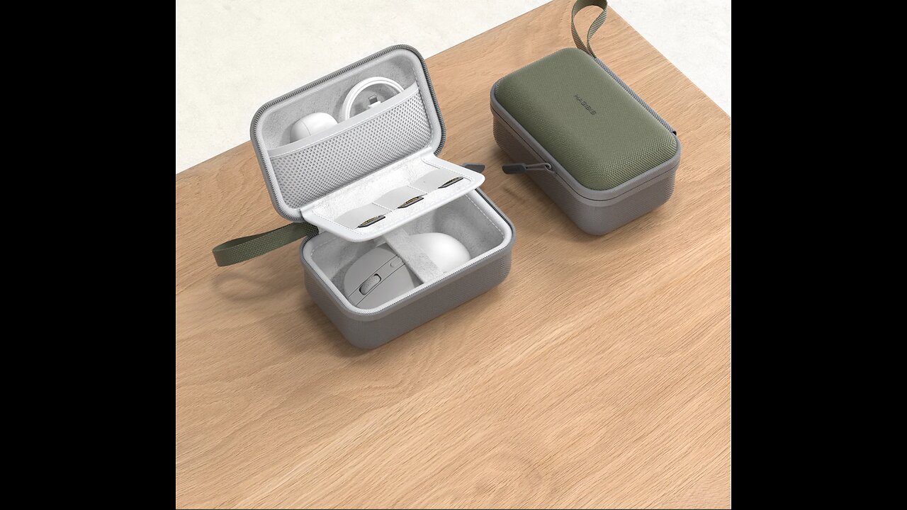 Bluetooth Digital Power Bank and Data Cable Portable Pouch