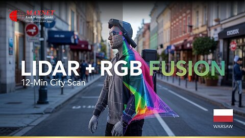 LiDAR and RGB fusion: Scanning Poleczki Street in Warsaw in 12 minutes